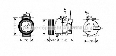 AVA QUALITY COOLING aiak272 -  Компрессор, кондиционер